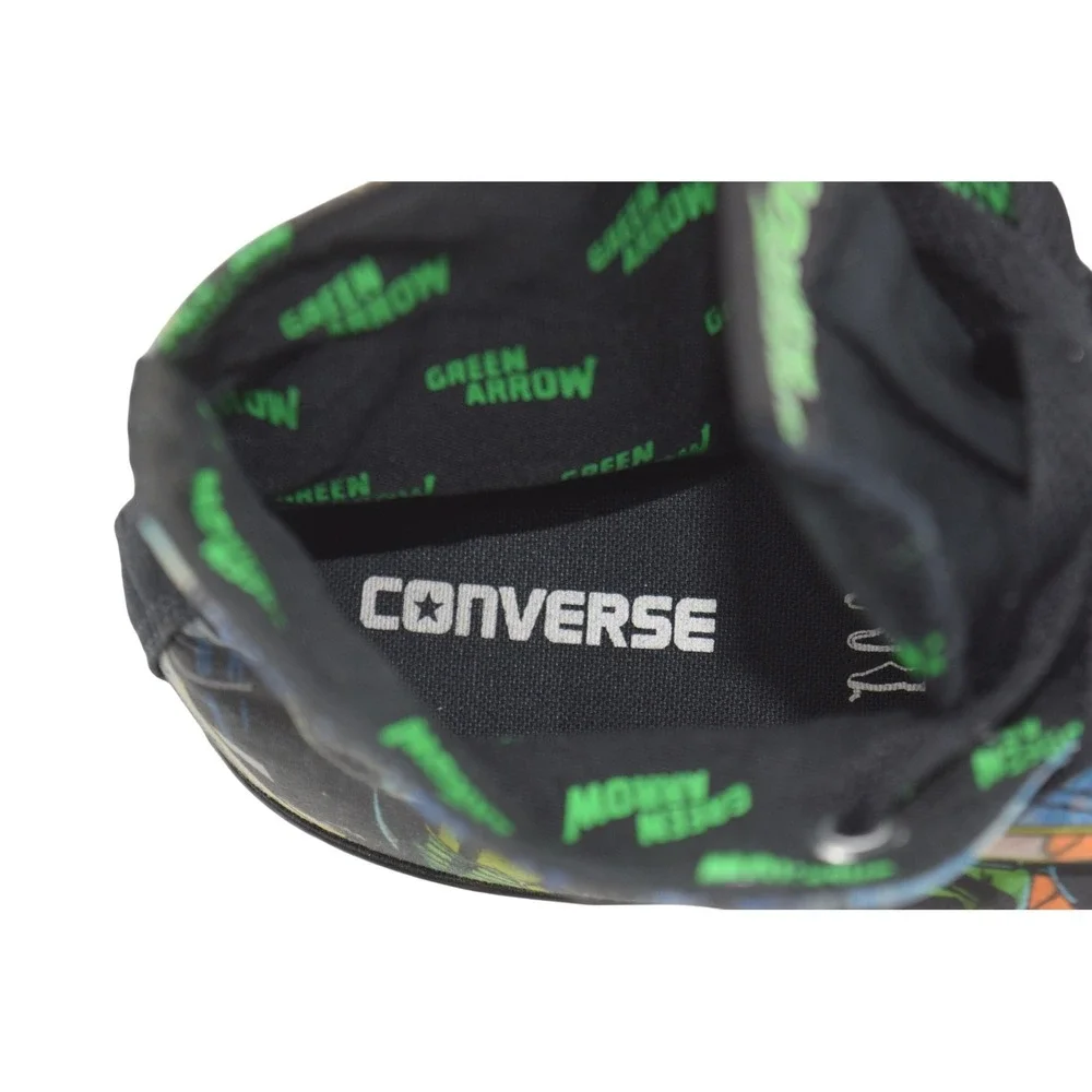 Converse Chuck Taylor‎ All Star Mens 9 Green Arrow DC Comics High Top NWOT - Picture 10 of 13
